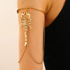 Jewelry Punk Arm Chain Metal Hanging Chain Tassel Arm Ring Electroplated With Shells Love Leaves Pattern Unisex