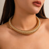 Jewelry Punk Exaggerated Snake Bone Chain Geometric Metal Clavicle Necklace For Women