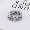 Jewelry Punk Geometric Titanium Steel Chain Ring For Men