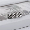 Jewelry Punk Geometric Titanium Steel Chain Ring For Men