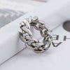 Jewelry Punk Geometric Titanium Steel Chain Ring For Men
