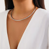 Jewelry Punk Glossy Metal Imitation Pearl Geometric Electroplating Ring And Clavicle Chain Necklace