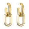 Jewelry Punk Hiphop Exaggerated Geometric Ccb Chain Earrings Bracelet Necklace Set Electroplated
