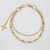 Jewelry Punk Hiphop Style Alloy Imitation Pearl Acrylic Diamond Cross Multiple Circles Pants Chain For Female Cowboy Style
