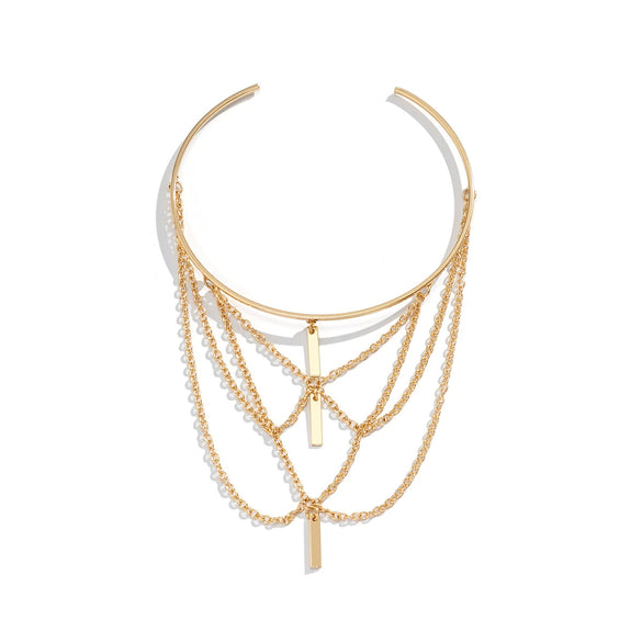 Jewelry Punk Metal Arm Chain With Geometric Style And Electroplating Treatment