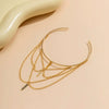 Jewelry Punk Metal Arm Ring With Hanging Chain Tassel And Electroplating Treatment