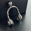 Jewelry Punk Rock Music Headphones Pendant Necklace Hiphop Stainless Steel Doll Retro Unisex