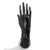 Jewelry Punk Snakeshaped Metal Crystal Finger And Back Chain Bracelet Electroplated Alloy