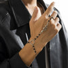 Jewelry Punk Snakeshaped Metal Crystal Finger And Back Chain Bracelet Electroplated Alloy
