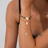 Jewelry Punk Stacked Tassel Bracelet For Women Retro Geometric Jade Wire Copperclad Iron Chain Alloy Handmade