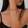 Jewelry Punk Stacked Tassel Bracelet For Women Retro Geometric Jade Wire Copperclad Iron Chain Alloy Handmade