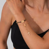 Jewelry Punk Stacked Tassel Bracelet For Women Retro Geometric Jade Wire Copperclad Iron Chain Alloy Handmade