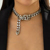 Jewelry Punk Style Aluminum Chain Alloy Geometric Clavicle Chain Necklace With Electroplating