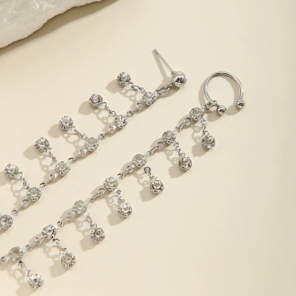 Jewelry Punk Style Earrings Nose Clips Rhinestone Geometric