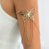 Jewelry Punk Style Iron Butterfly And Chain Arm Bracelet With Electroplating