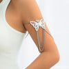 Jewelry Punk Style Iron Butterfly And Chain Arm Bracelet With Electroplating