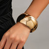 Jewelry Punk Style Irregular Wide Alloy Bracelet Suit With Electroplating