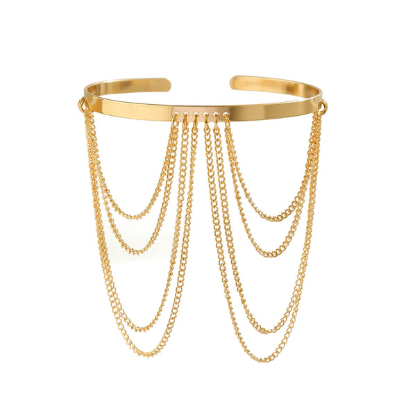 Jewelry Punk Style Metal Arm Bracelet With Electroplating Treatment