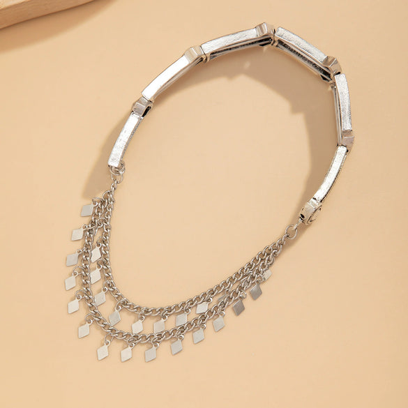Jewelry Punk Style Metal Chain Arm Bracelet With Electroplating