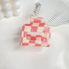 Jewelry Pvc Simple Checkerboard Handmade Hair Grab Clip For Women