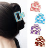 Jewelry Pvc Simple Checkerboard Handmade Hair Grab Clip For Women