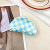 Jewelry Pvc Simple Checkerboard Handmade Hair Grab Clip For Women