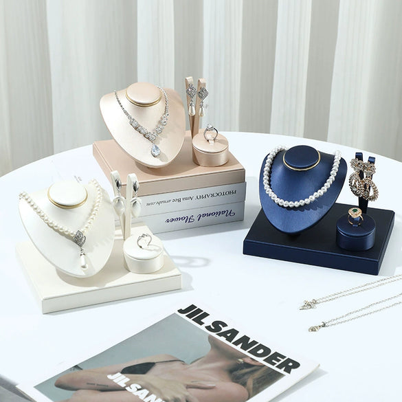 Jewelry Rack Leather Flannel Highend Multipurpose For Ring Bracelet Necklace Earrings