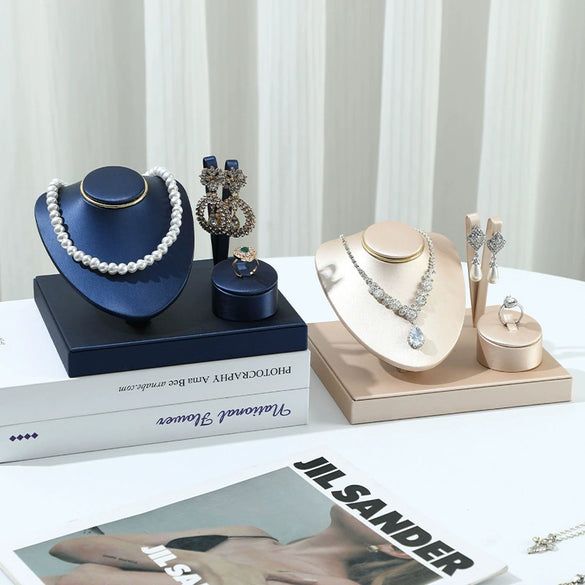 Jewelry Rack Leather Flannel Highend Multipurpose For Ring Bracelet Necklace Earrings