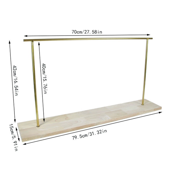 Jewelry Rack Metal Wrought Iron Solid Wood Advanced Sense Hanger Shaped For Necklace Ear Studs Display