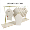 Jewelry Rack Metal Wrought Iron Solid Wood Advanced Sense Hanger Shaped For Necklace Ear Studs Display