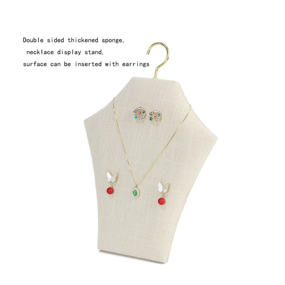Jewelry Rack Metal Wrought Iron Solid Wood Advanced Sense Hanger Shaped For Necklace Ear Studs Display