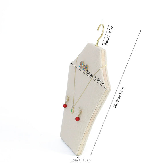 Jewelry Rack Metal Wrought Iron Solid Wood Advanced Sense Hanger Shaped For Necklace Ear Studs Display