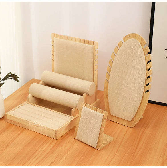Jewelry Rack Solid Wood Multiuse Display For Ring Bracelet Necklace