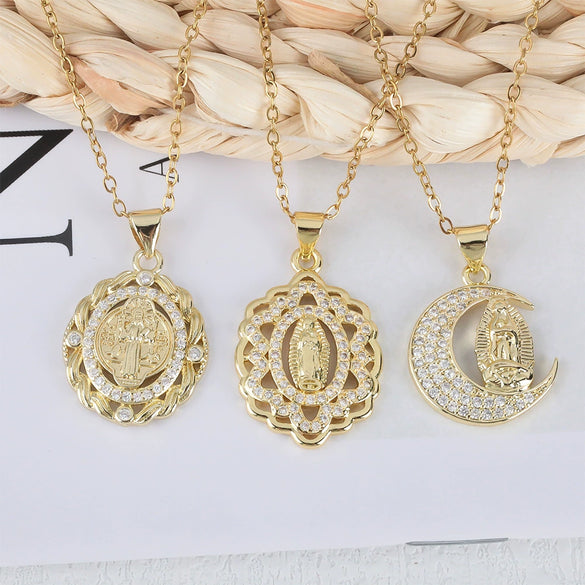Jewelry Religious Pendant Niche Style Copper Geometric Design