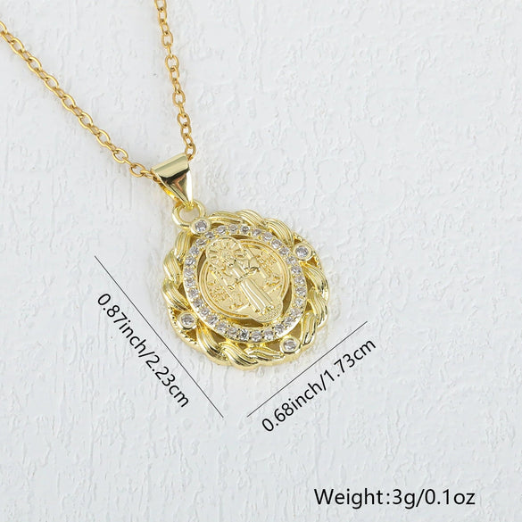 Jewelry Religious Pendant Niche Style Copper Geometric Design