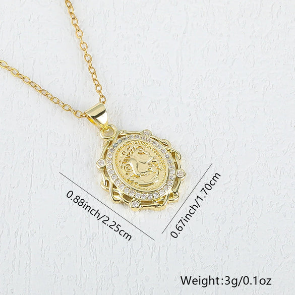 Jewelry Religious Pendant Niche Style Copper Geometric Design