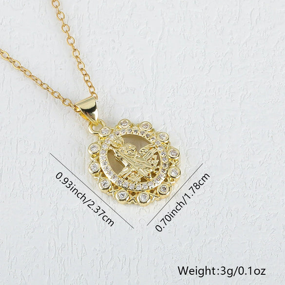Jewelry Religious Pendant Niche Style Copper Geometric Design