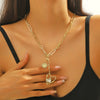 Jewelry Replaceable Pendant Necklace Alloy Drop Shape Star Geometric Diamond Ochain Women's