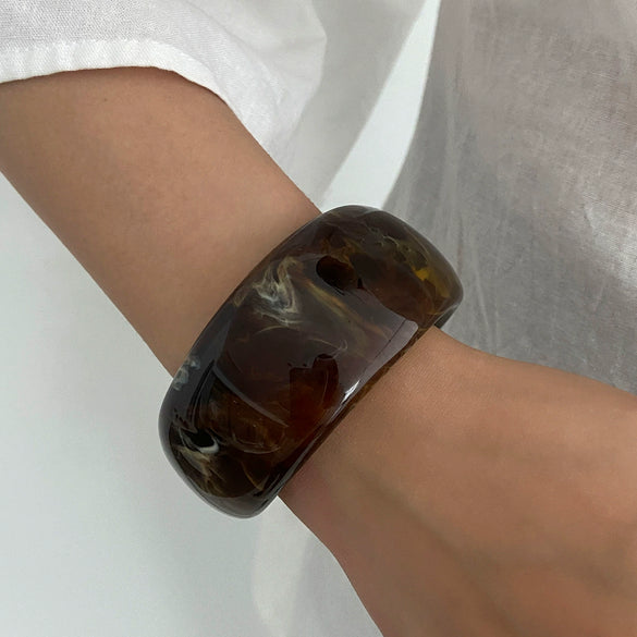 Jewelry Resin Exaggerated Retro Asymmetrical Handmade Bracelet