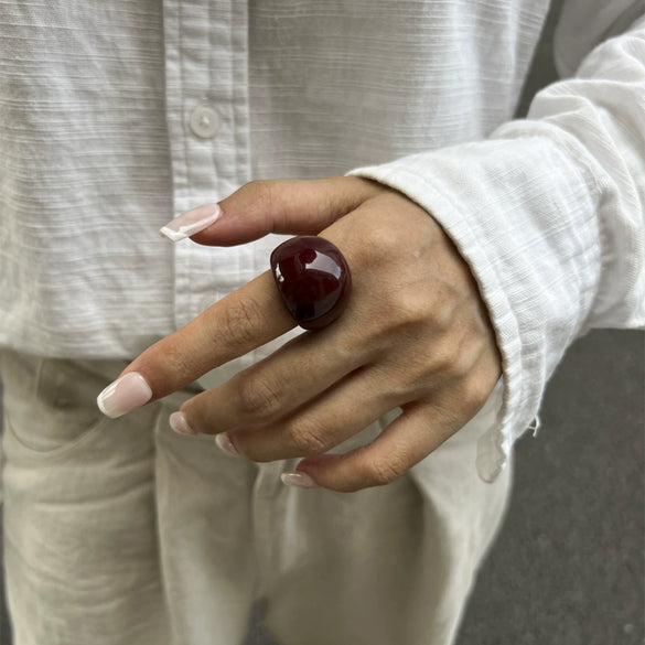 Jewelry Resin Geometric Handmade Ring For Women