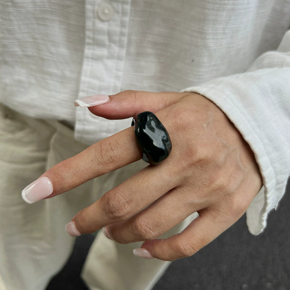 Jewelry Resin Geometric Handmade Ring For Women