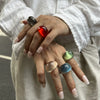 Jewelry Resin Geometric Handmade Ring For Women