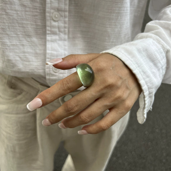 Jewelry Resin Geometric Handmade Ring For Women