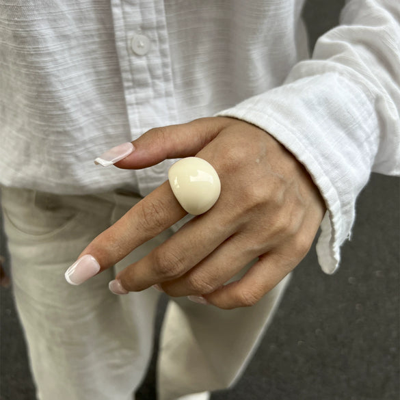 Jewelry Resin Geometric Handmade Ring For Women