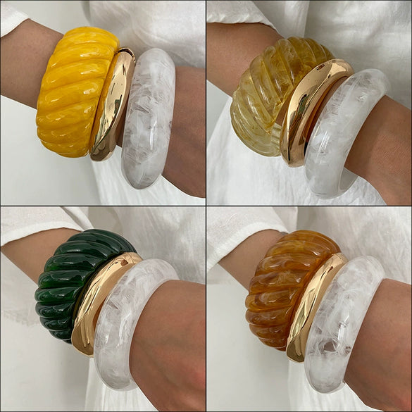 Jewelry Resin Geometric Polish Bracelet For Women