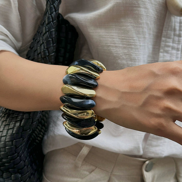 Jewelry Resin Handmade Geometric Elastic Bracelet For Women