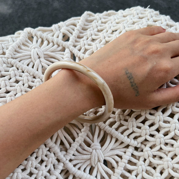 Jewelry Resin Simple Retro Geometric Handmade Square Bracelet And Plain Ring