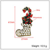 Jewelry Retro Christmas Brooch Rhinestone Geometric Diamond Design