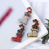 Jewelry Retro Christmas Brooch Rhinestone Geometric Diamond Design