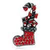 Jewelry Retro Christmas Brooch Rhinestone Geometric Diamond Design
